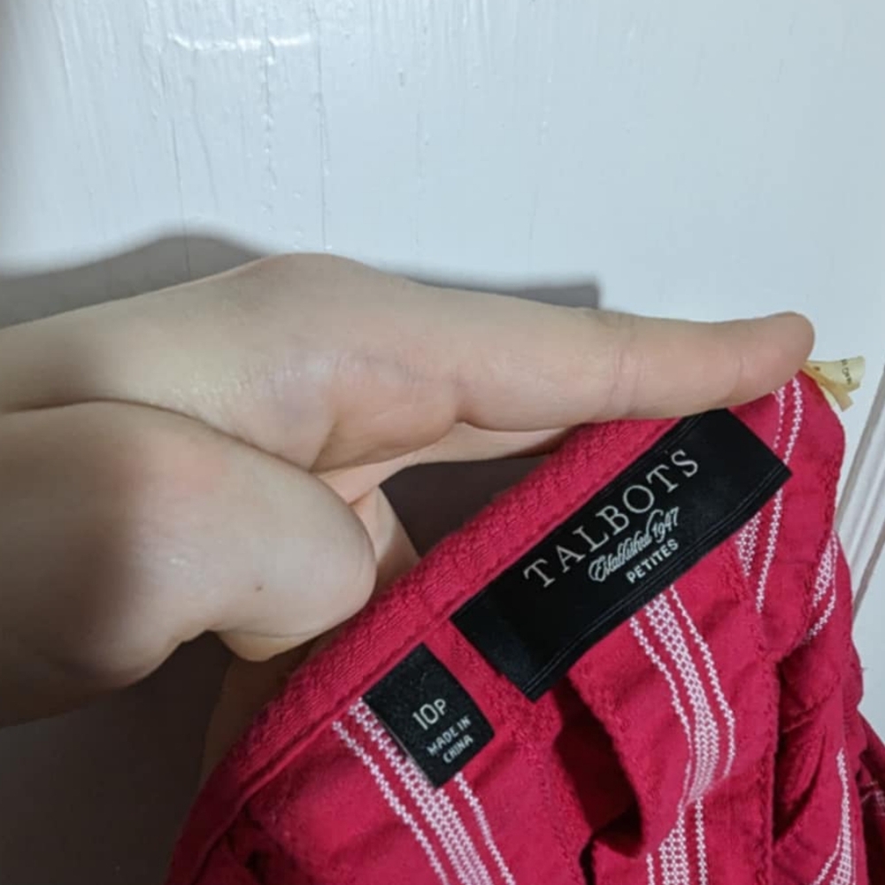 Cotton blend pink and white 2000s skirt - Picture 4 of 4
